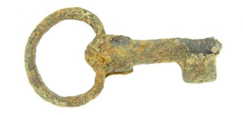 Ключ  от навесного замка XIX в. Железо, ковка